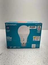 EcoSmart 60-Watt Equivalent A19 Dimmable LED Light Bulb 1012 549 606 Pack of 6