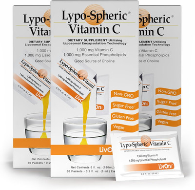 livon labs lypo-spheric glutathione purchase Laboratories Lypo–Spheric Vitamin C – 3 Cartons 90 Packets – 1000 Mg Vi basics 25