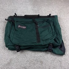 VINTAGE Jansport Bag Green Shoulder Strap USA Made Messenger 90s Travel Duffel