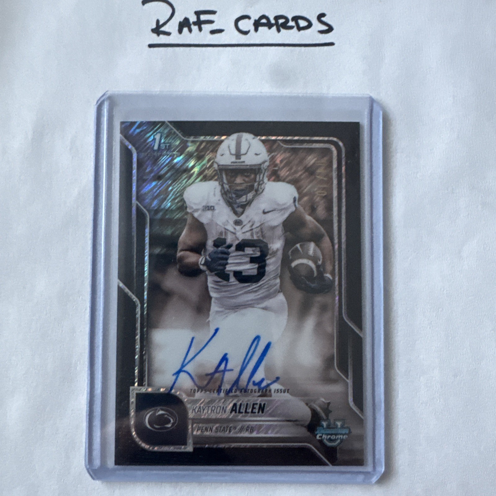 2025 Bowman Chrome U Kaytron Allen 1st Auto Black Shimmer /10 Penn State