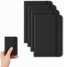 4 Pack Pocket Notebook Small Notebook, 3" x 4.4" Journal Notebook Hardcover with