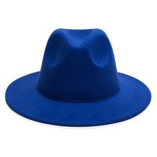Classic Wide Brim Fedora Hat Felt Panama Jazz Cap Unisex Style, Men, Woman