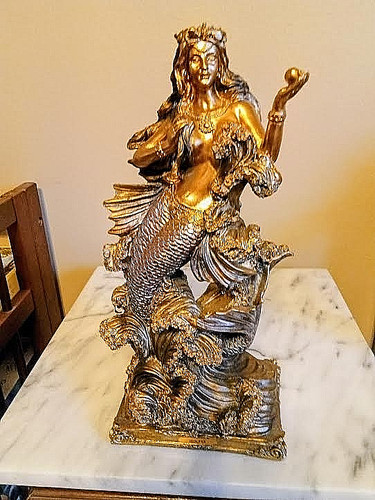 Mermaid Mother Goddess, Queen of the Sea statue/figurine, Yemaya. fantasy mythic