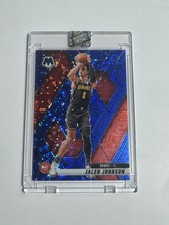 2024-25 Panini Mosaic Jalen Johnson Fast Break Blue Disco Prizm /85 Atlanta Hawk