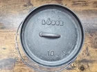 Vintage Lodge Camping Dutch Oven Cast Iron 3 Footed 10" With Lid USA