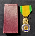 Military Silver Medal 4th Republic WW2 French Military Medal silver box