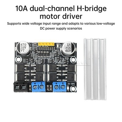 DC 3-18V 10A Dual H-bridge Motor Driver DC Forward &Reverse PWM Speed Controller