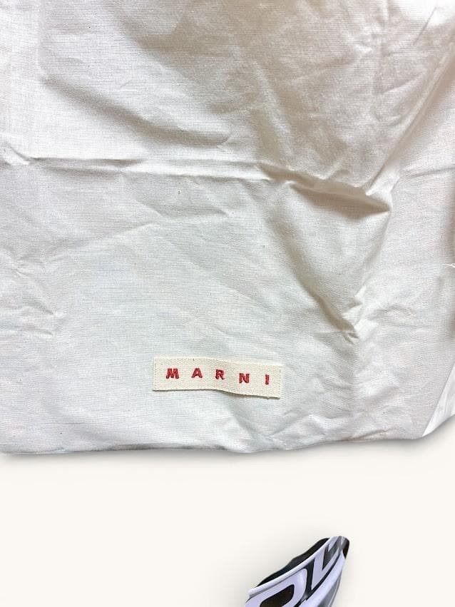 Marni Market Bag Woven Tote Red Blue Check Handbag Basket Style