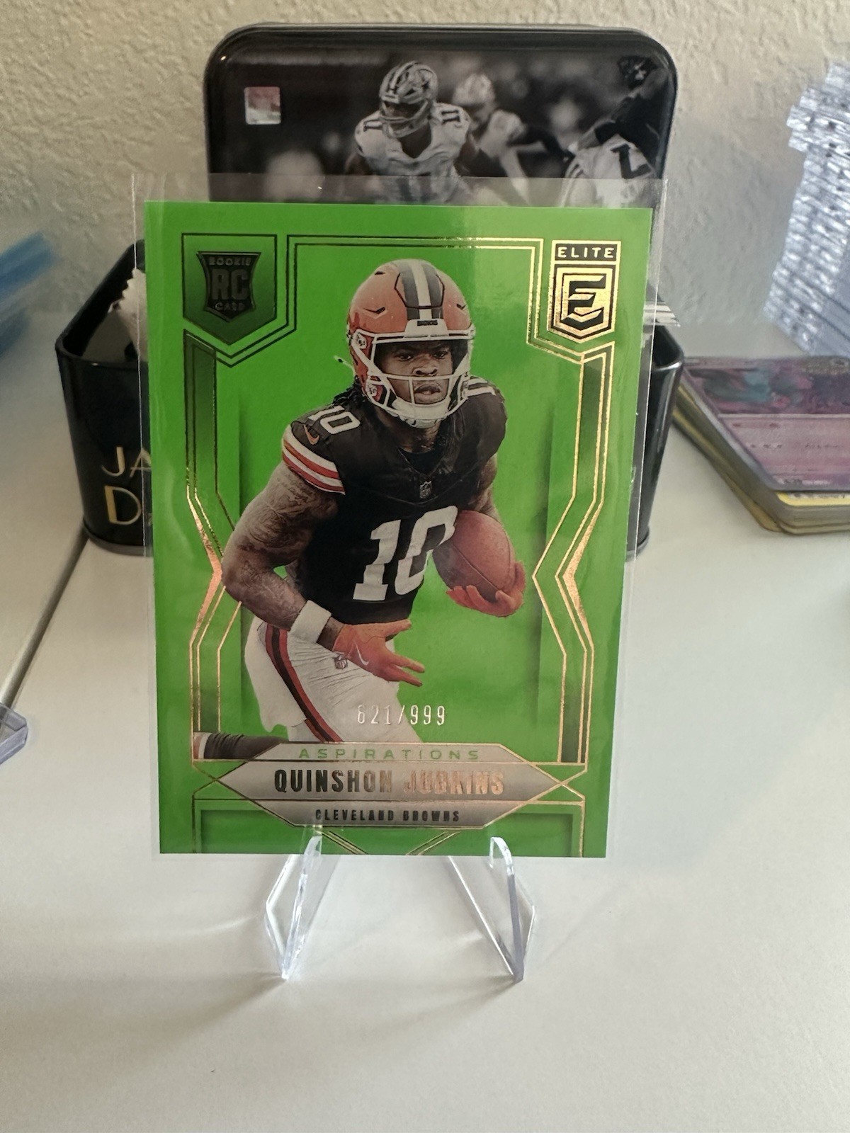2025 Panini Donruss Elite Quinshon Judkins #121 Aspirations Lime Green /999 (RC)