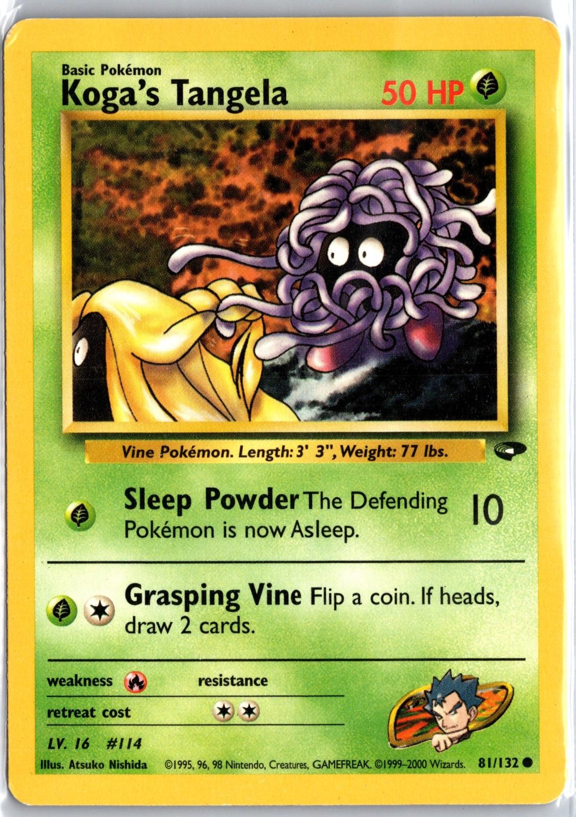 Koga's Tangela 81/132 Common Gym Challenge Pokemon Unlimited LP