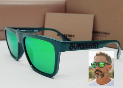 BURBERRY green/green mirror BE4402U 4038F2 56 sunglasses NEW IN