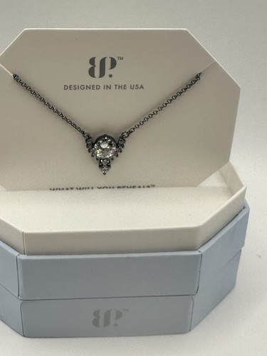 Bomb Party RBP5026 From Day One Diamond Cubic Zirconia Hematite Plating