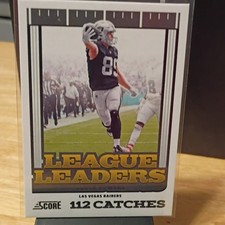 2025 Panini Score Football Brock Bowers League Leaders #12 Raiders Card