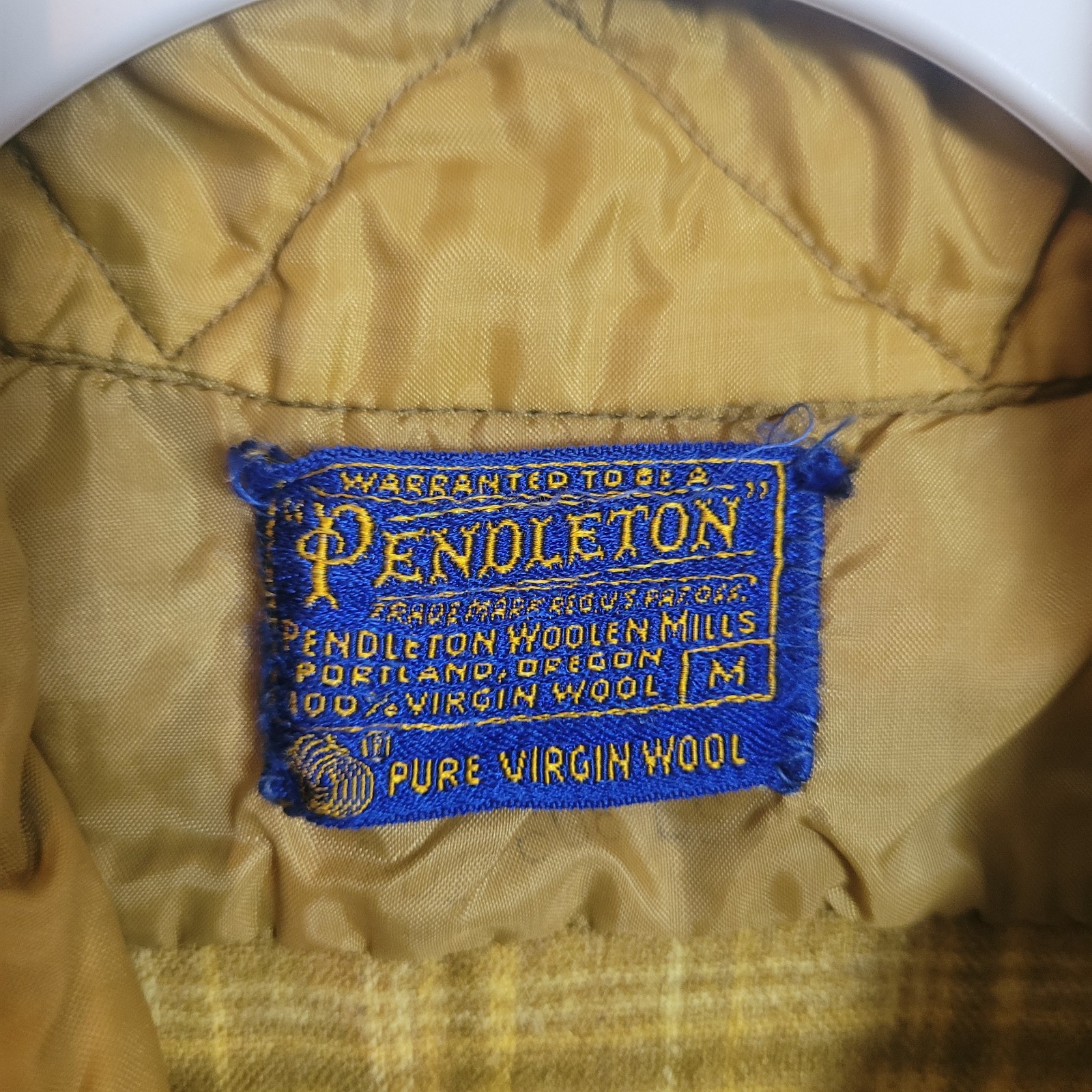 Pendleton Vintage Men Wool Button Down Shirt Yell… - image 9