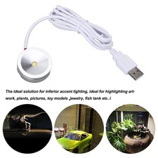 Display Spotlight Round USB Plug In Small LED Showcase Lamp With 4.2ft Cable For