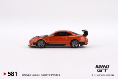 Mini GT 1:64 Nissan Silvia S15 D-MAX Metallic Orange RHD Model MGT00581-P11