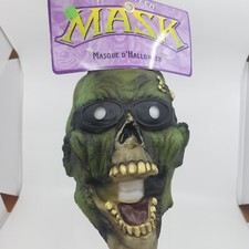 New With Tags 1997 Paper Magic Group Green Zombie Halloween Latex Mask Vintage