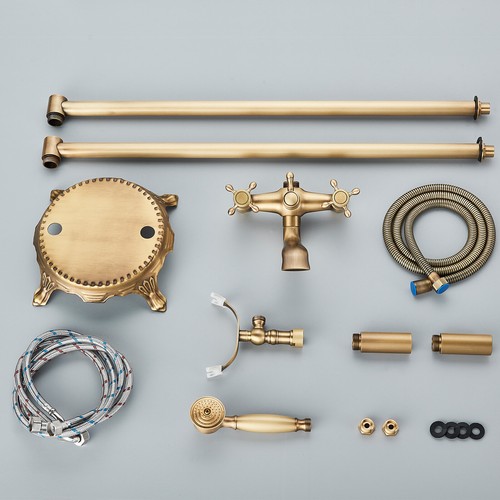 Shower System Freestanding Tub Faucet Rain Shower Head Floor Mounted Mixer Tap - Picture 53 of 72