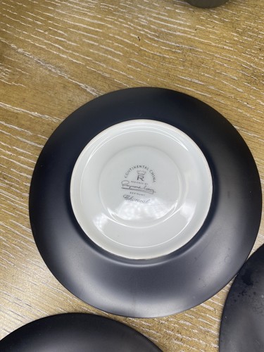 3 x ROSENTHAL Raymond Loewy Continental China Rhythm Charcoal Cups & Saucers MCM - Picture 10 of 14
