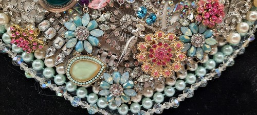 ARTE DE JOYERÍA - Corazón, Enmarcado, Floral, Collage, Hecho a Mano - Imagen 7 de 18