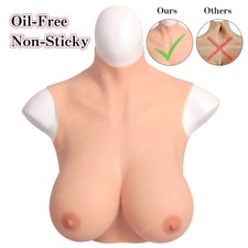 Anzi No Oil Silicone Breast Plate Breast Forms for Man Crossdresser Fake Boobs