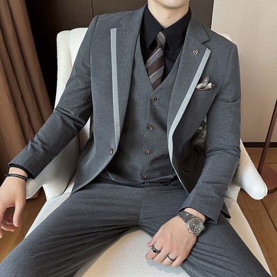 Men's Casual Slim Fit Blazer With Lining - One Button Lightweight Suit Jacket For Business, Weddings, Events (S-5XL)