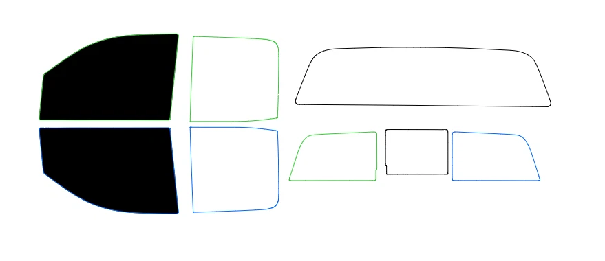 Hágalo usted mismo tinte de ventana de nano carbono precortado para Nissan Pathfinder 2000-2024 DELANTERO DOS Foto 2 de 4