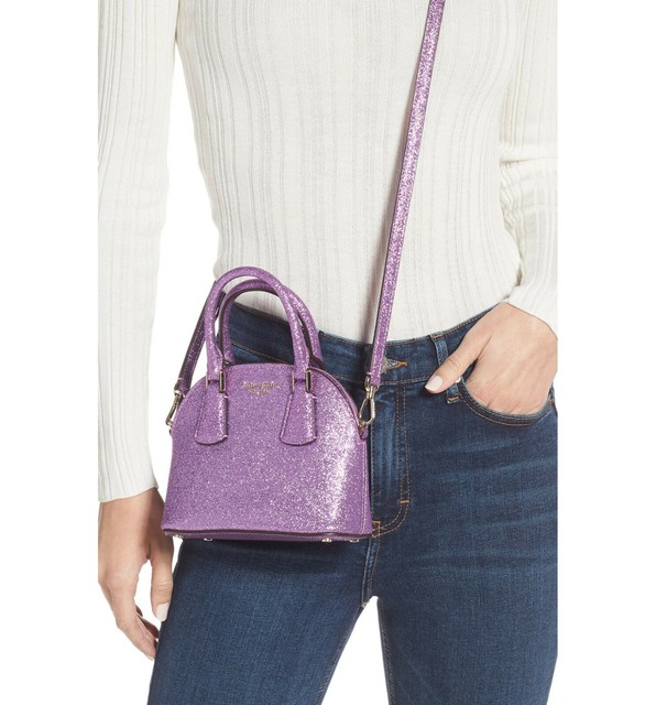 kate spade sylvia glitter mini dome satchel