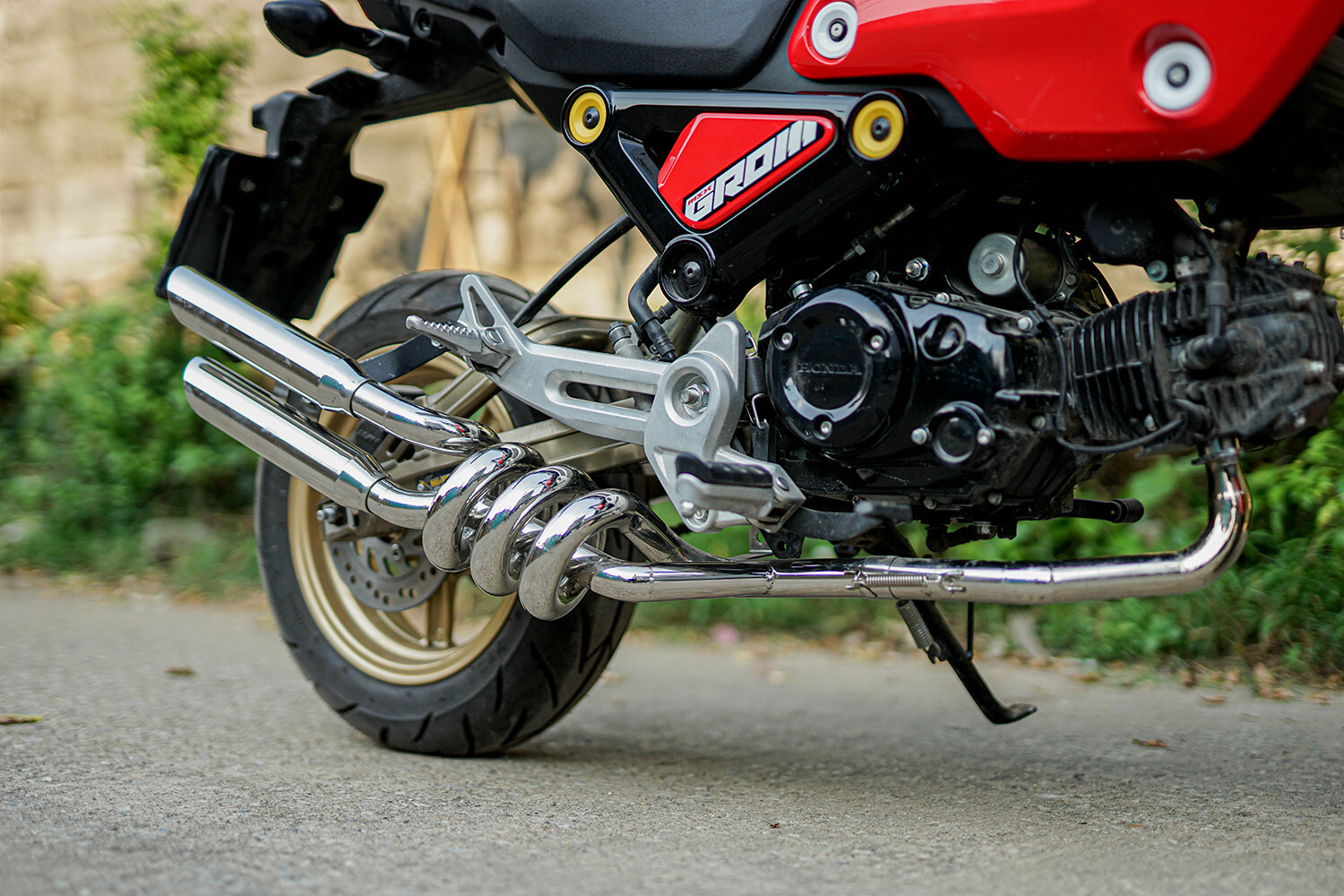 グロム grom ツイン デュアル 二本だし マフラー x-chave製