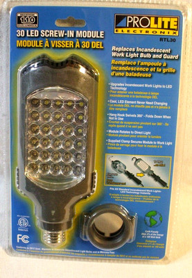Prolite Model RTL30 30 LED Screw-in Module Work Light - With Swivel Hook--New