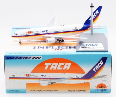 Inflight IF762TA0923 TACA Boeing 767-200 N767TA Diecast 1/200 Jet Model Airplane