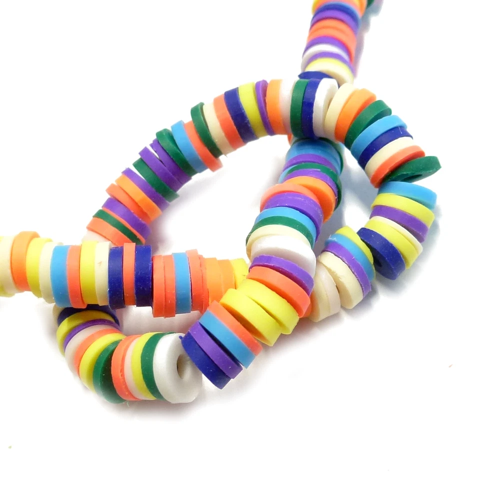 Perlen Polymer Clay ca. 6 mm bunt mix Heishi ca. 400 Spacer nenad-design S89 - Bild 3 von 4