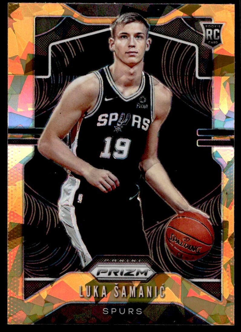 2019-20 Panini Prizm Orange Ice Luka Samanic Rookie G2 San Antonio Spurs #265