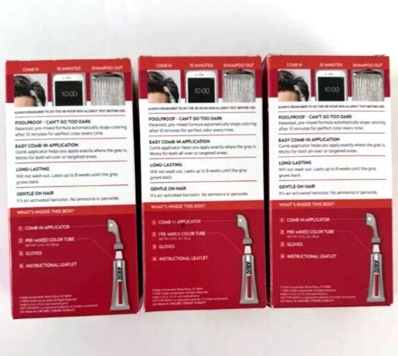 3 Pack Just For Men Easy Comb In No-Mix Hair Color Dark Blond A-15 A15 A 15