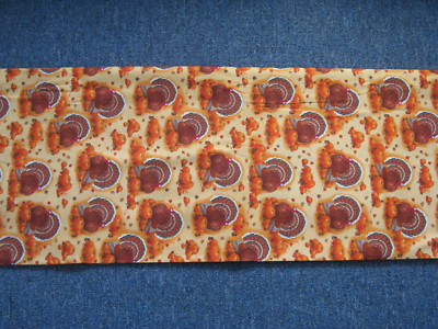 Thanksgiving  Handmade Orange Turkey Table Runner