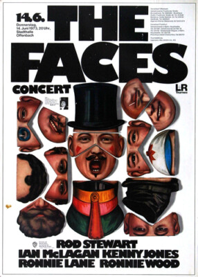 Rod Stewart & The Faces - First Step, Frankfurt 1971 | Konzertplakat | Poster