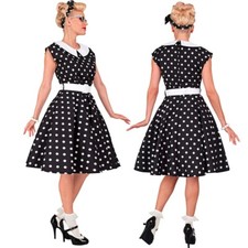 KARNEVAL FASCHING KOSTÜM DAMEN 50ER JAHRE PETTICOATKLEID SCHWARZ GR. L NEU OVP