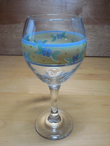Pfaltzgraff SUMMER BREEZE Glassware Wine Goblet 7 3/4" 12 oz 1 ea   18 available