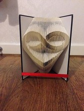 Folded Book Art. Infinity Heart. Gift. Present. Valentine's Day 