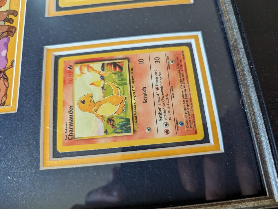 Pokemon Base Set Starters Framed Licensed Pokemon | eBay