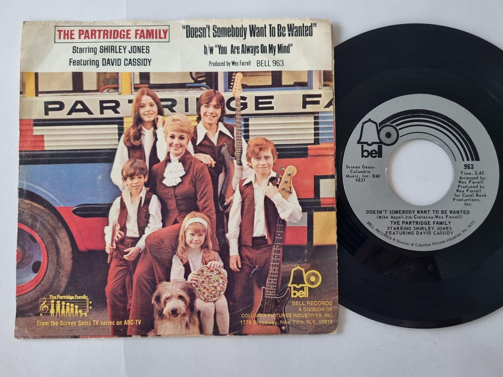 7"" Single Vinyl The Partridge Family/ David Cassidy - Doesn't somebody want to b