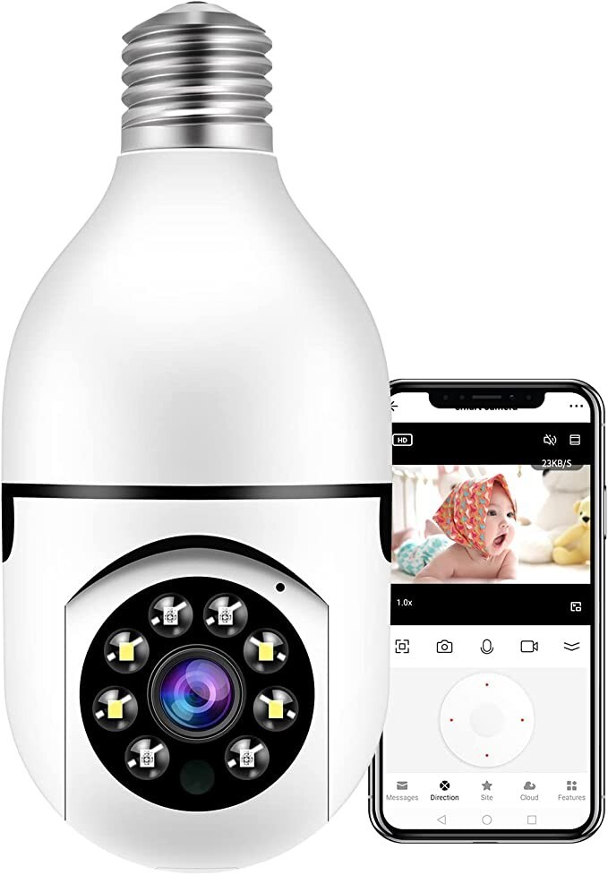 Migliore Telecamera Sorveglianza Lampadina E27 WiFi 360° con Tracking