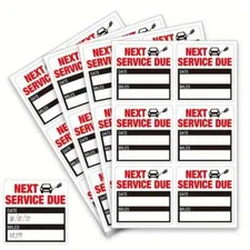 Oil Change Service Reminder Stickers Window Lite Stock 150 Labels Sheet