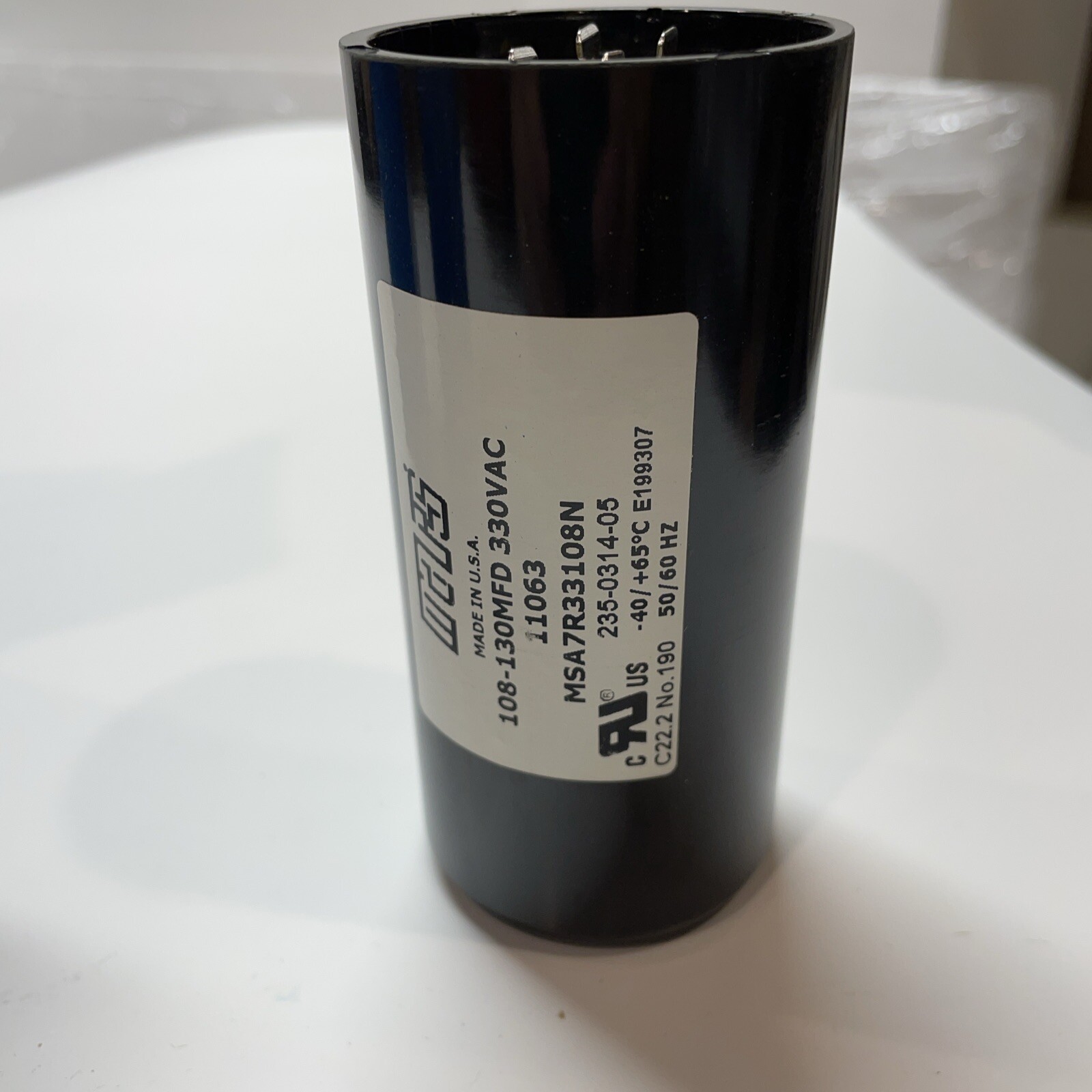 Motor Start Capacitor 108130UF 330 VAC MARS 11063 INSTITUTO