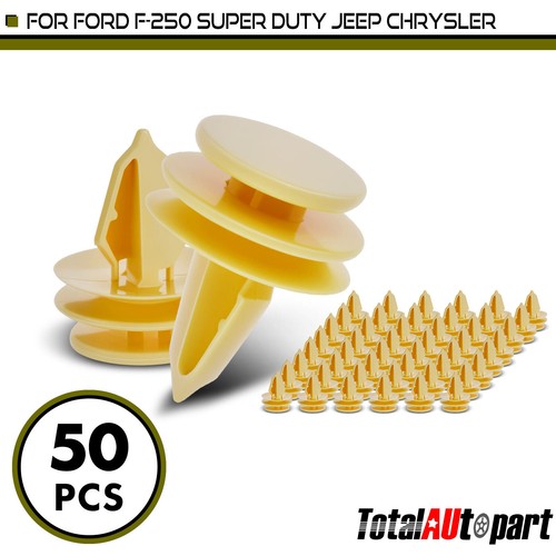 Lot De 50 Rivets Clips En Nylon Pour Jeep Cherokee – Noir Et Gris – Neuf – Pour Panneaux Extérieurs