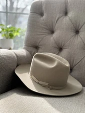 Vintage 1950s Stetson Silverbelly 3XB Open Road Raw 3 Sz 6 7/8 w/ Original Box