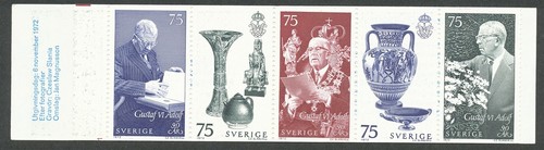 Schweden 1972 Heft 90. Geburtstag König Gustaf VI Adolf. Graveur Slania postfrisch