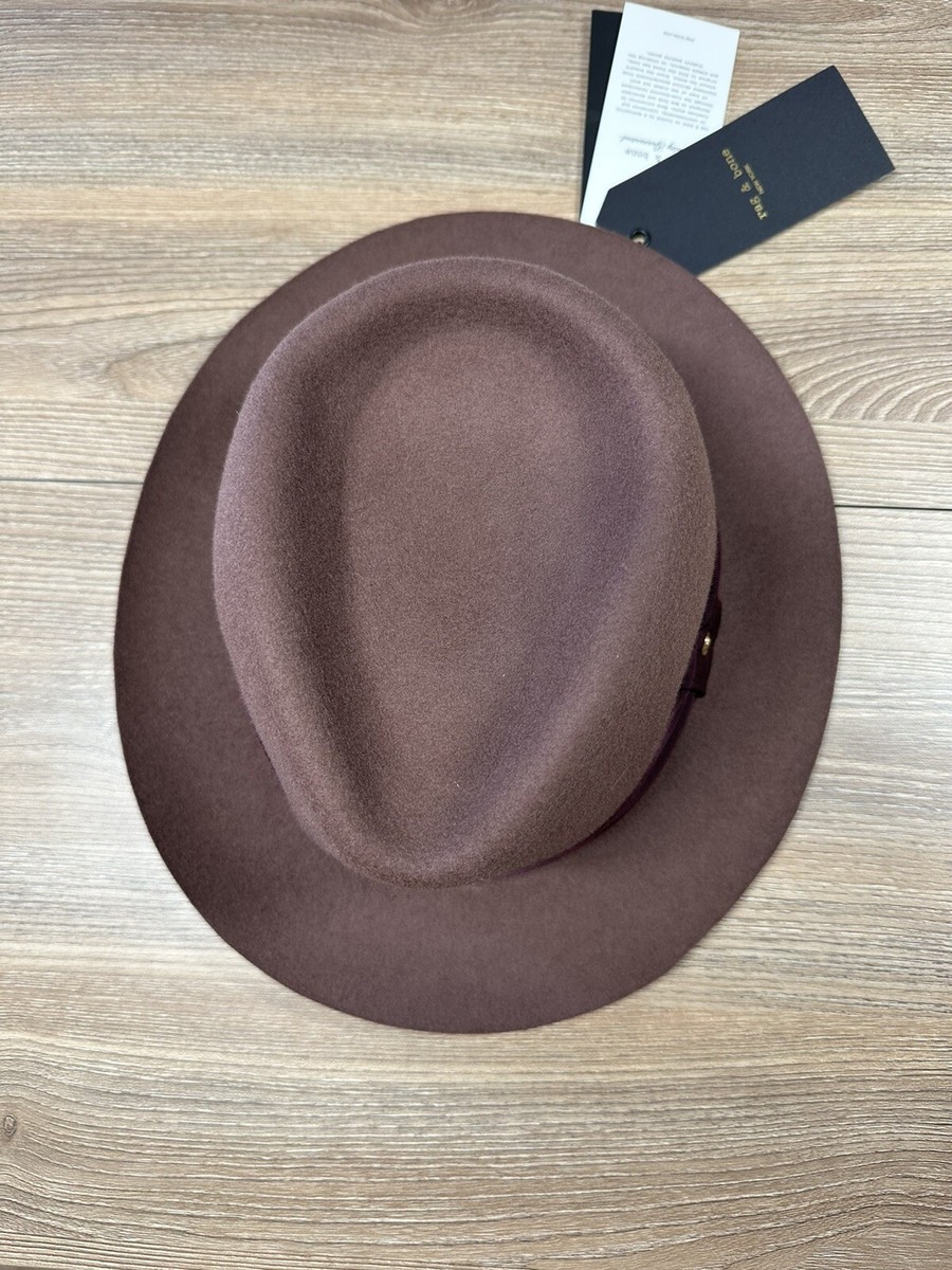 Rag and Bone Trilby Drape Band Winterberry Wool Fedora Hat  display picture 2