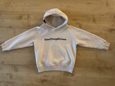 Zara Kids Hooded Sweatshirt Unisex Boys Girls Sz 8-9 Cream Beige Hooidie