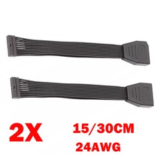 2pc Motherboard USB 3.0 19Pin 20Pin Pcie Header Extension Ribbon Cable Adapters